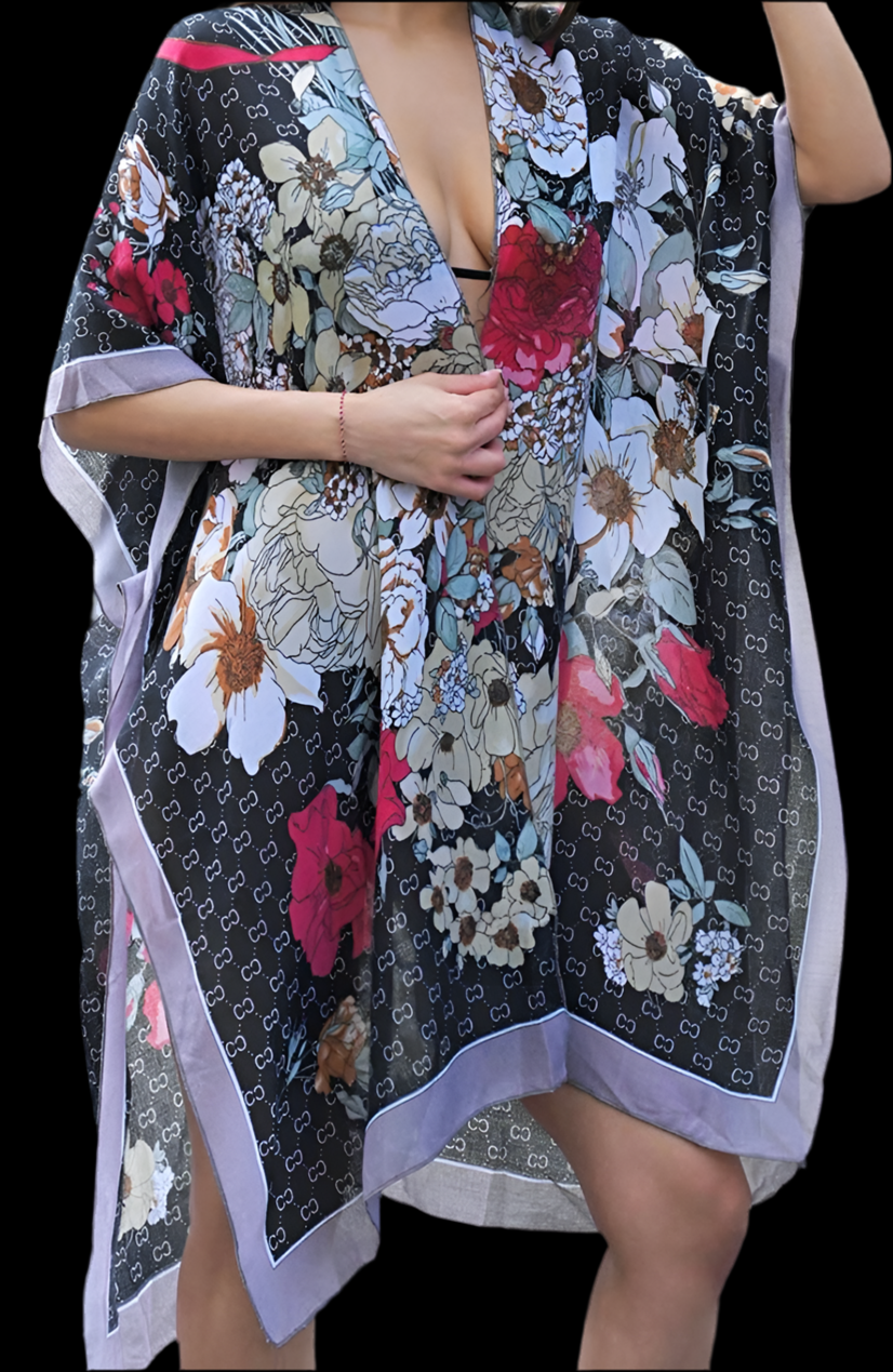 Floral pattern kimono/coverup