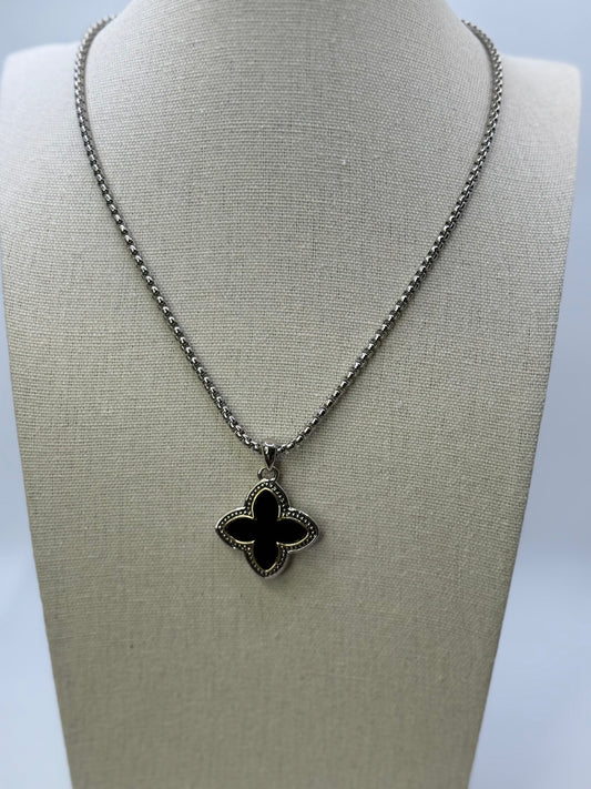 Black clover necklace