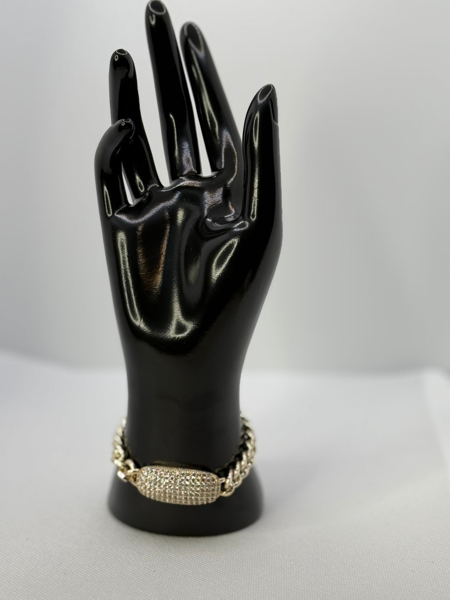 Gold bling necklace and bracelet
