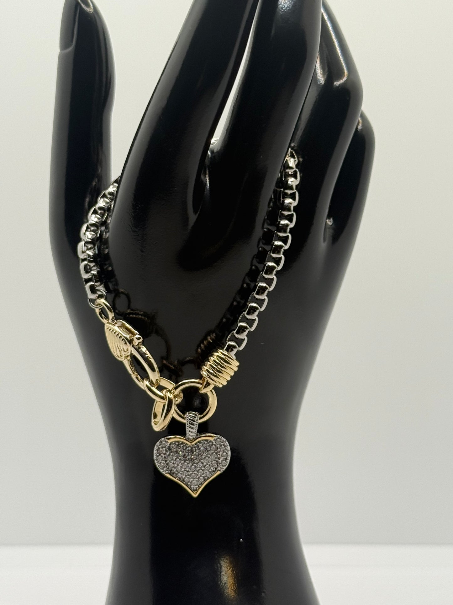 Blinged Heart Bracelet