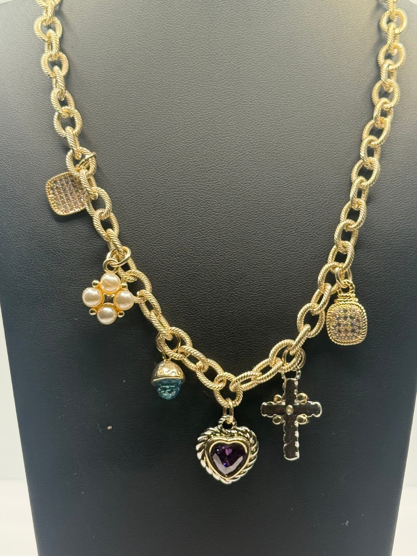 Charmed necklace with Purple Heart