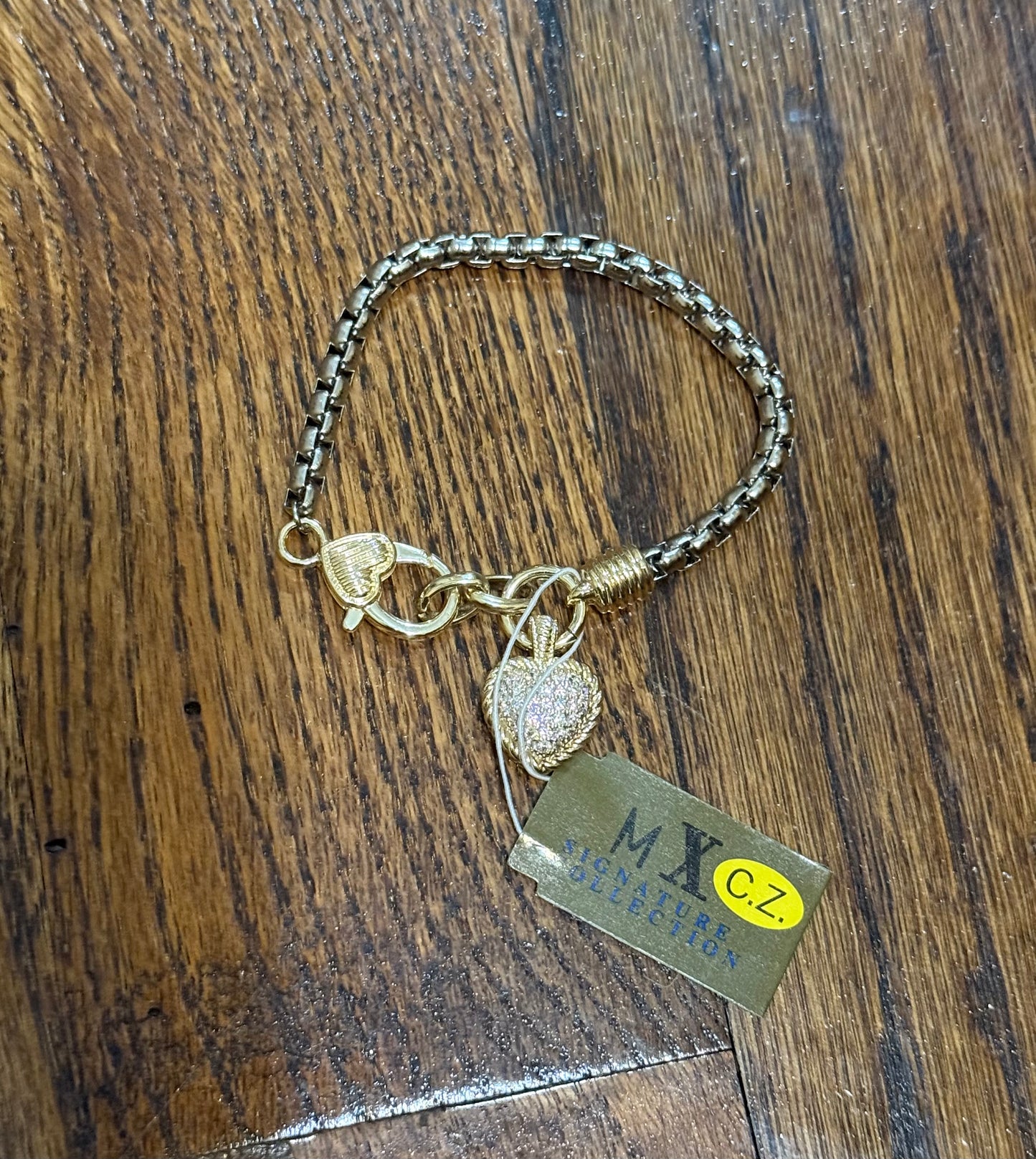 Blinged Puffy Heart Bracelet