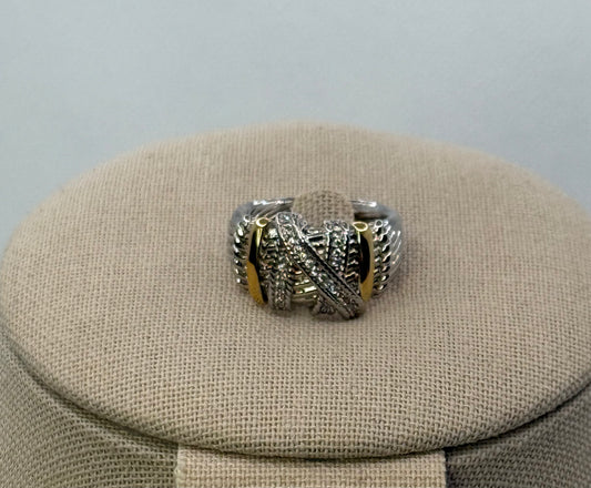 Diagonal bling ring
