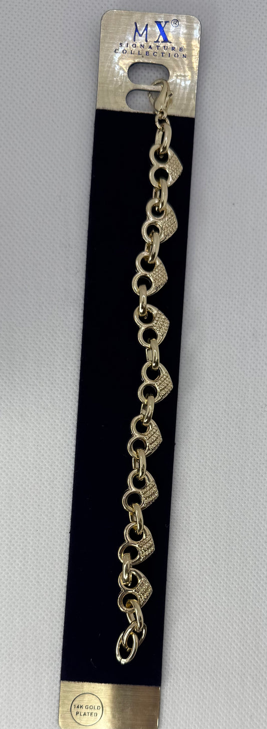Gold mariner heart bracelet
