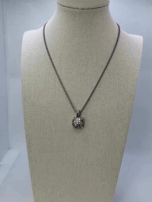 Square stone necklace