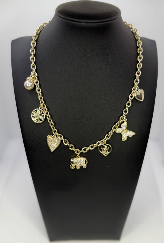 Bling charm necklace